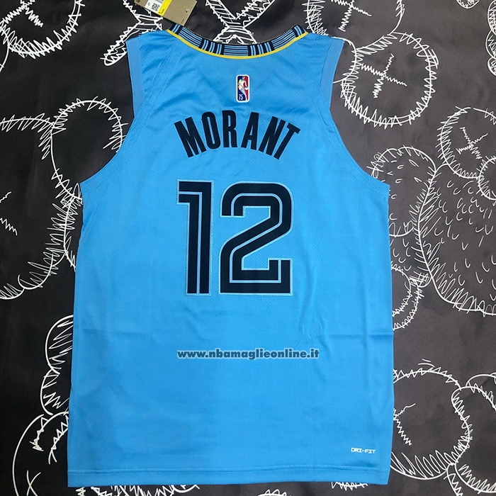 Maglia Memphis Grizzlies Ja Morant #12 Statement Autentico 2021-22 Blu
